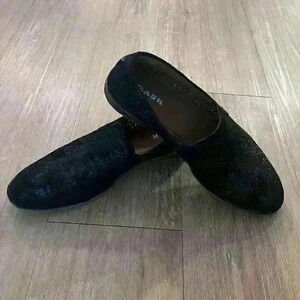 Trask Ali Perforated Metallic Suede Italian SlipOn Loafers Women’s Size - 11